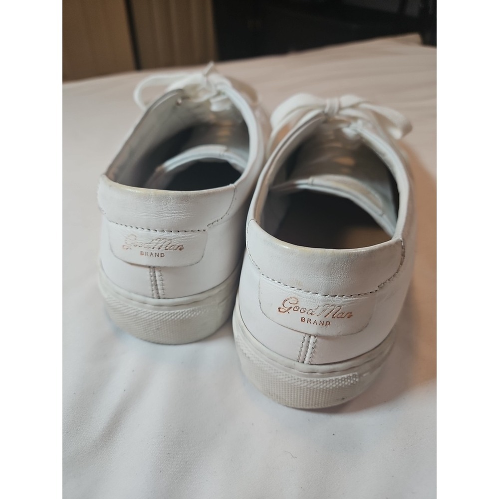 Good Man Brand Edge White Leather Casual Sneaker Shoes Low Top Mens Size 8 1/2 - Picture 4 of 7